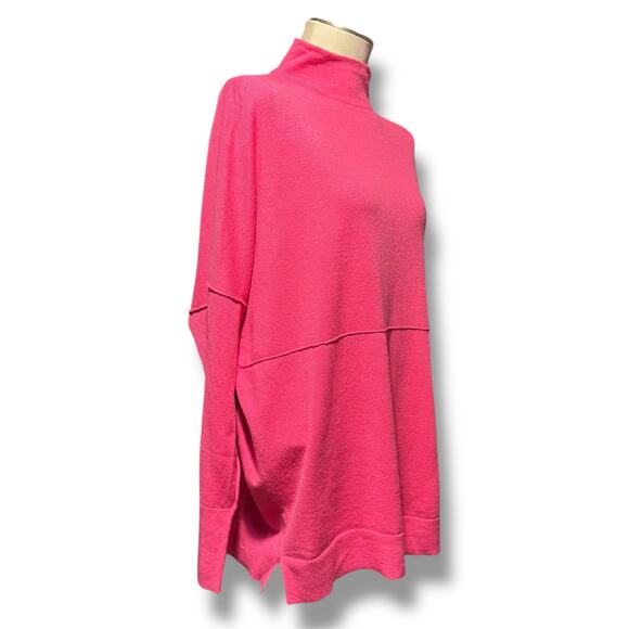 Mud Pie Rivers Mock Neck Sweater OSFM Pink - Picture 8 of 8